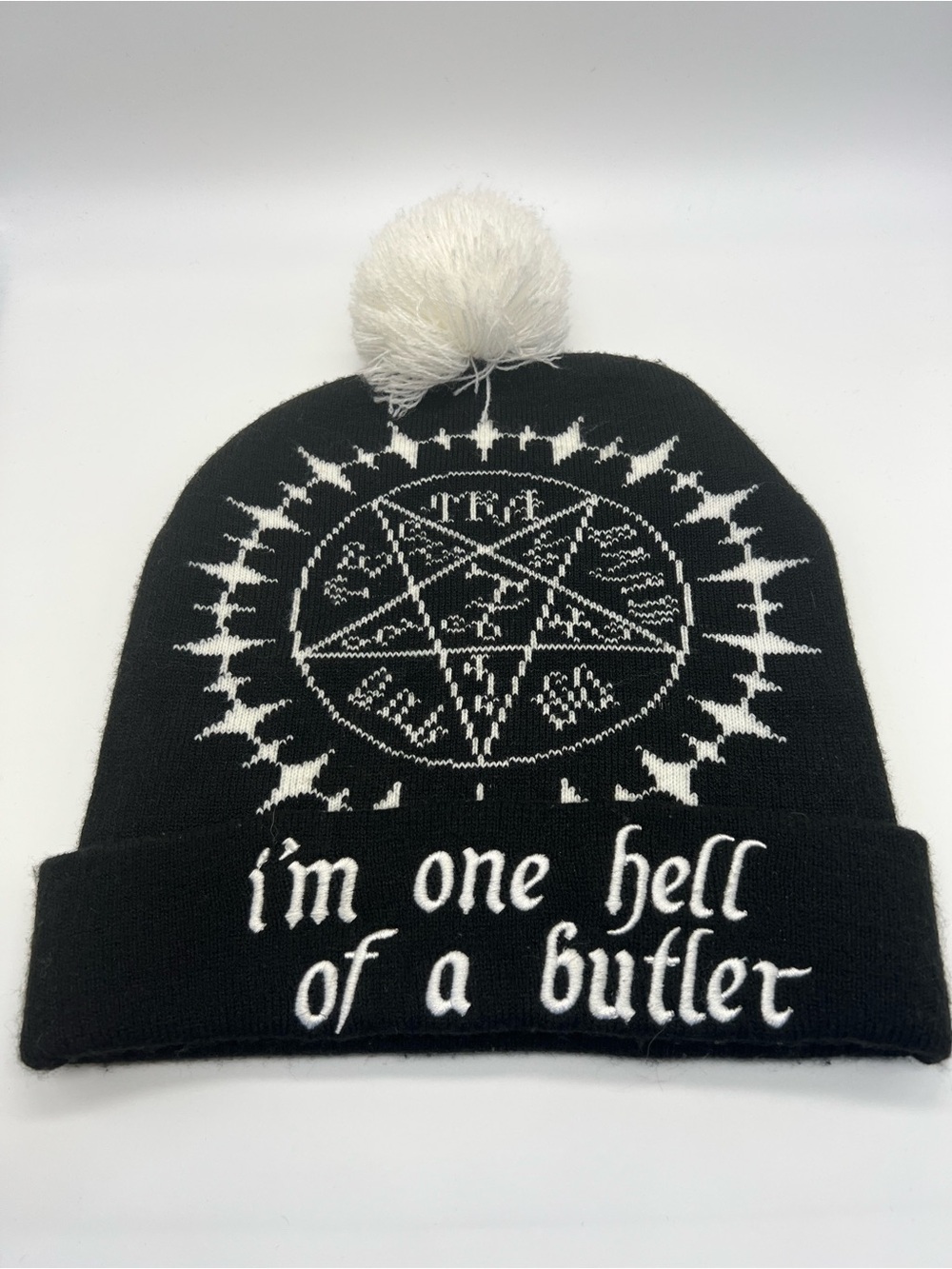 Hot Topic Beanie Black Butler Pentacle Mark